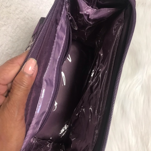 Thirty-One Purple Floral Cosmetic Bag - Picture 5 of 5